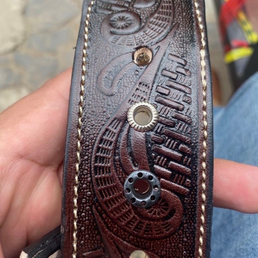 engraved leather belt..!!
